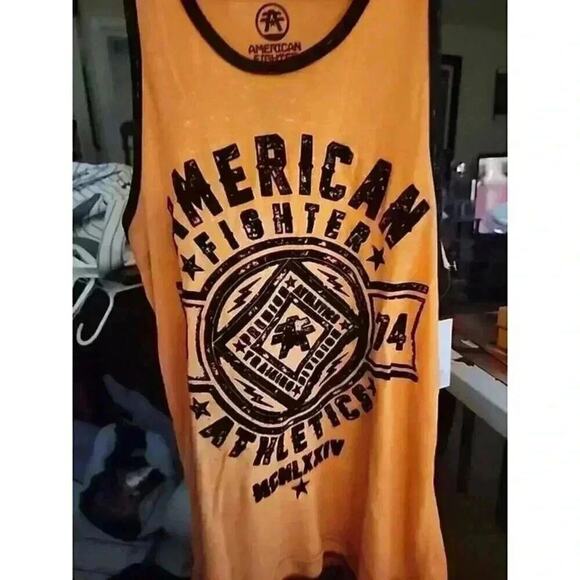 American Fighter Tank Mens Affliction Muscle Tee Shirt USA Gym Kendall Sz XS CR2 - Picture 1 of 5